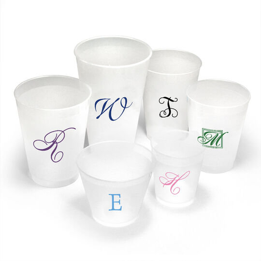 Design Your Own Single Initial Shatterproof Cups
